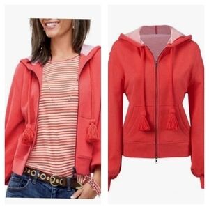 Cabi Deluxe Hoodie Womens Cotton Long Sleeve Sweatshirt Tangerine Size Small